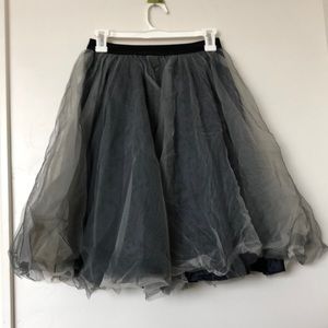 Gray tulle skirt